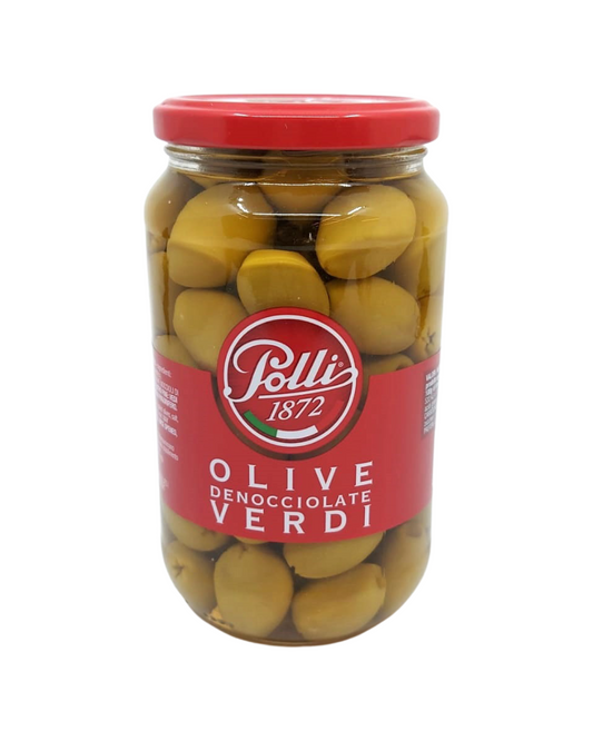 Pitted green olives in brine (545g)