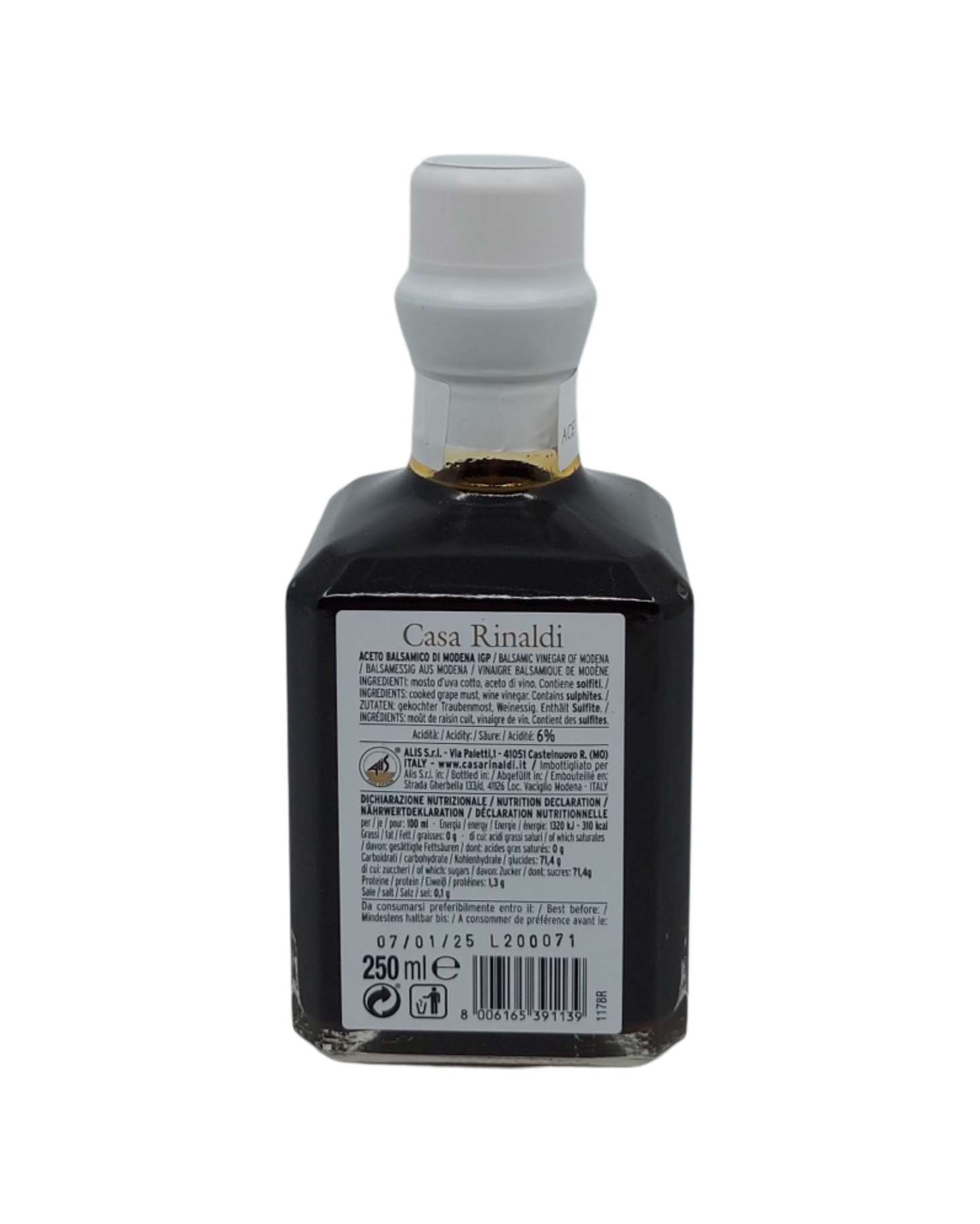 Aged Balsamic Vinegar of Modena - Cubic bottle (250ml)
