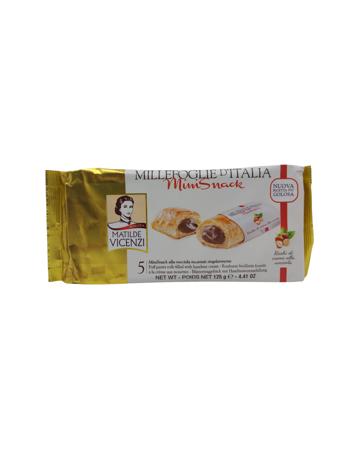 Puff pastry rolls w/hazelnut cream (125g)