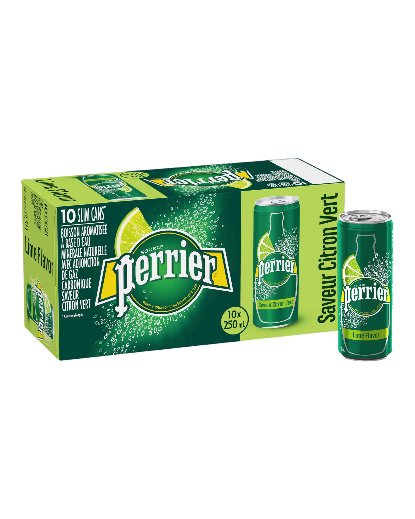 Perrier Lime can (250ml x 10)